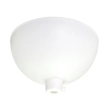 Pavillon cache-fils Ø100 mm demi-sphère – Plastique blanc – Serre-câble intégré (plafond)