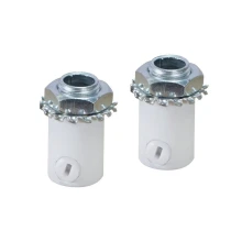 Lot de 2 serre-câbles 13 mm pas mâle 10x1 avec vis de blocage – Métal blanc (luminaire suspendu)