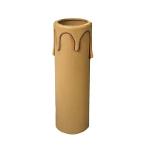 Fourreau de bougie E14 – 85 mm diamètre 24 mm – Plastique marron clair style antique