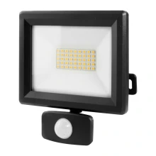 Projecteur LED détecteur de mouvement 30W 3300 lm 4000K 3 réglages connecteur rapide fixation orientable noir IP65 (extérieur)