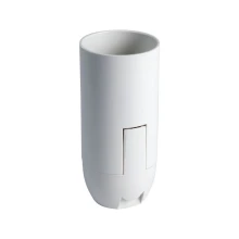 Douille E14 lisse à connexion rapide en plastique PET recyclé – Blanc