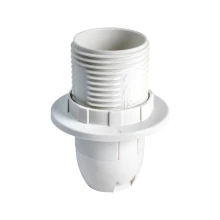 Douille E14 demi-filetée avec bague à connexion rapide en plastique PET recyclé à 30% – Blanc (pour abat-jour)