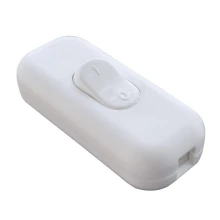 Interrupteur à main à bascule bipolaire pour câble plat 2x0,75mm² – Blanc (luminaire)