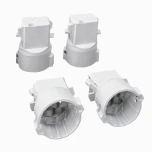 Lot de 4 douilles de chantier B22 à connexion rapide par clip – Plastique blanc (test provisoire)