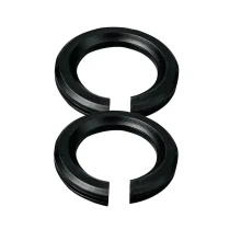 Lot de 2 bagues de réduction d’abat-jour E27 vers E14 ou B22 – Plastique noir