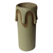 Fourreau de bougie E14 – Hauteur 65 mm Diamètre 24 mm – Plastique ivoire (luminaire)