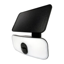 Projecteur solaire LED 13W 1400 lm IP65 4000K avec détecteur de mouvement et panneau amovible – Noir (extérieur)