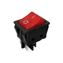 Interrupteur à bascule mini bipolaire lumineux à encastrer 16A 250V 4000W – Noir (luminaire)