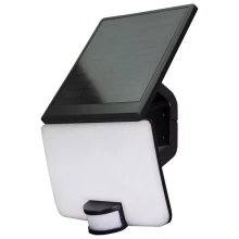 Projecteur solaire LED 11W 1400 lm IP54 4000K détecteur de mouvement panneau amovible inter 3 positions noir (extérieur)