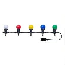 Guirlande guinguette LED 8 m 10 ampoules multicouleur 10×0,48W 38 lm polycarbonate IP44 (intérieur/extérieur)