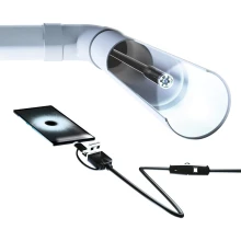 Caméra d'inspection Endoscope HD 5 m USB OTG IP67 6 LED réglables Android iOS Windows (zone difficile d'accès)