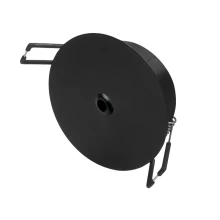 Pavillon cache-fils rond à encastrer Ø80 mm perçage Ø65 mm – Métal Noir (intérieur)