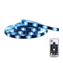 Ruban LED LIPSIA – USB 12W 600 lm 2 m – RVB adhésif découpable avec télécommande (intérieur)