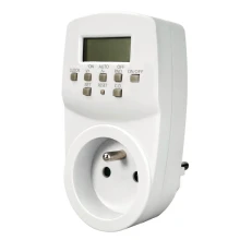 Programmateur prise électrique digital journalier et hebdomadaire 20 programmes 3680W avec fonction aléatoire (intérieur)