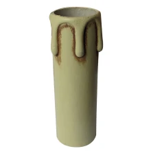 Fourreau de bougie pour douille E14 – hauteur 85 mm diamètre 24 mm – plastique ivoire