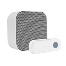 Carillon APARUS sans fil à piles non fournies – 80dB 36 mélodies – Bouton extérieur IP44 portée 100m (maison)