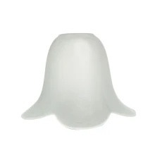 Abat-jour Tulipe haut. 120mm ø 143mm ø base 30mm – Verre satiné blanc (lustre et applique)