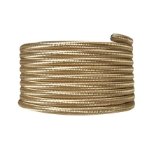 Câble électrique tissu rond long. 3m ø 6,2mm – H03VV-F 2x0,75mm2 – Doré (luminaire)