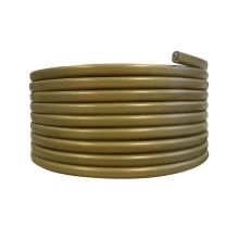 Câble électrique plastique plat long. 3m 3,4x5,5mm – H03VVH2-F 2x0,75mm2 – Doré (luminaire)