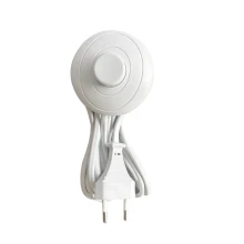 Cordon d’alimentation avec interrupteur à pied et fiche 2 pôles 2A 250V – Long. 3m H03VVH2-F 2x0,75mm2 – Blanc (luminaire)