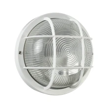 Hublot rond RANA pour ampoule 60W maxi culot E27 – 230V direct – IP44 Blanc (extérieur)