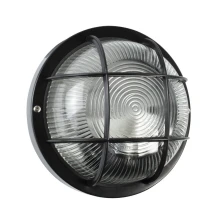 Hublot rond RANA pour ampoule 60W maxi culot E27 – 230V direct – IP44 Noir (extérieur)