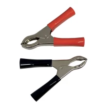 Lot de 2 pinces manches isolées pour batterie 12V 30A 12V – Connexion du fil par serrage – Noir et rouge