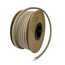 Câble électrique tissu rond bobine 25m ø 6,2mm – H03VV-F 2x0,75mm2 – Lin (luminaire)