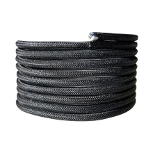 Câble électrique tissu rond long. 3m ø 6,2mm – H03VV-F 2x0,75mm2 – Noir carbone (luminaire)