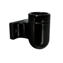 Douille E27 murale – 4A 250V – Céramique Noir (luminaire)