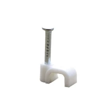 Lot de 25 attaches-câbles à clouer largeur 5 mm – Blanc (fixation murale)