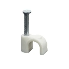 Lot de 25 attaches-câbles à clouer ø 5mm – Blanc (fixation murale)