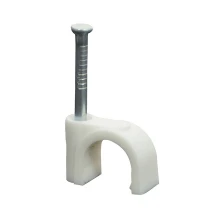 Lot de 100 attaches-câbles à clouer ø 6mm – Blanc (fixation murale)