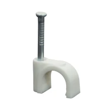 Lot de 100 attaches-câbles à clouer ø 8mm – Blanc (fixation murale)