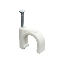 Lot de 15 attaches-câbles à clouer ø 16mm – Blanc (fixation murale)