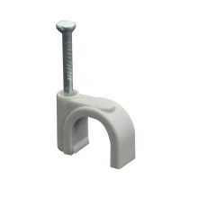 Lot de 20 attaches-câbles à clouer ø 10mm – Gris (fixation murale)