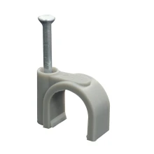 Lot de 20 attaches-câbles à clouer ø 12mm – Gris (fixation murale)