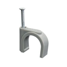 Lot de 30 attaches-câbles à clouer ø 20mm – Gris (fixation murale)