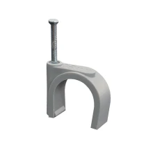 Lot de 20 attaches-câbles à clouer ø 25mm – Gris (fixation murale)