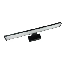 Réglette LED MASSILIA – 8W 650lm blanc neutre 4000K 40cm– IP44 Noir (salle de bain au dessus du miroir)