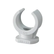 Lot de 10 colliers souples LYRE pour câbles, tubes et gaines ø 19-22mm – A fixer avec vis et cheville (intérieur/extérieur)