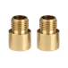 Lot de 2 raccords mâle/femelle pas 10x1 ø 12mm haut. 18mm – passage de câble ø 6,2mm – Laiton (montage luminaire) (miniature n°1)