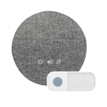 Carillon SIRENUS sans fil à piles non fournies – 80dB 36 mélodies – Bouton extérieur IP44 portée 300m (maison)