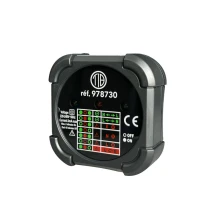 Testeur de prise électrique enfichable 2 pôles + terre à voyants – Utilisable sur des prises françaises F et allemandes E