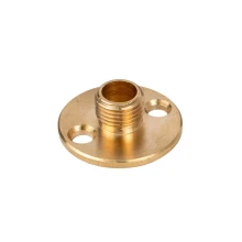 Raccord à plaque mâle pas 10x1 ø 25mm haut. 9,5mm – passage de câble ø 7mm – Laiton (montage luminaire)