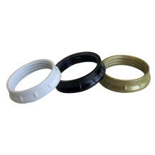 Lot de 3 bagues de fixation d'abat-jour pour douille E14 – Plastique coloris assortis blanc, noir, doré (luminaire)