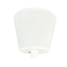 Pavillon cache-fils ø 89mm haut. 70mm avec vis de blocage du câble intégrée, passage de câble ø 8mm– Plastique blanc (plafond)