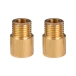2 raccords transformateurs de pas mâle 11mm/femelle 10x1, ø13mm H.18mm – passage de câble ø 7mm – Laiton (montage luminaire) (miniature n°1)