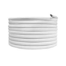 Câble électrique plastique plat long. 3m 3,4x5,5mm – H03VVH2-F 2x0,75mm2 – Blanc (luminaire)