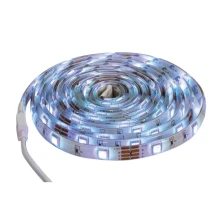 Ruban LED SOLNA – 18W 470lm 3m lumière multicolore – Adhésif découpable/repositionnable, télécommande à pile fournie (intérieur)